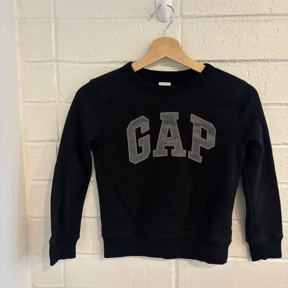 GAP kids black crewneck sweater